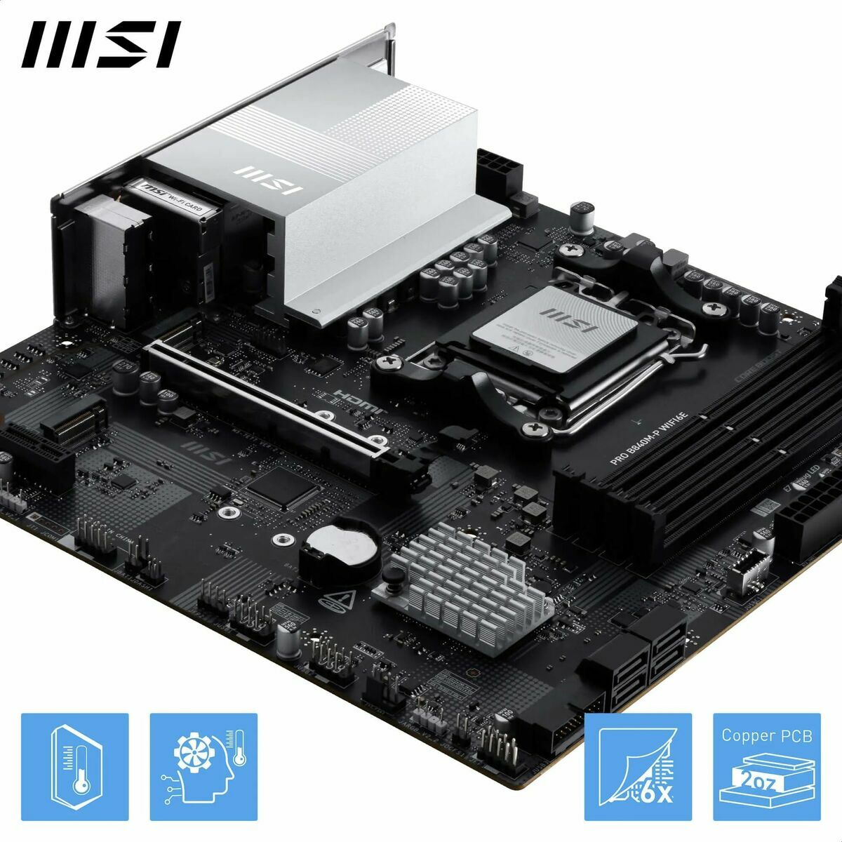 Motherboard MSI PRO B840M-P WIFI6E AMD AM5 AMD-9