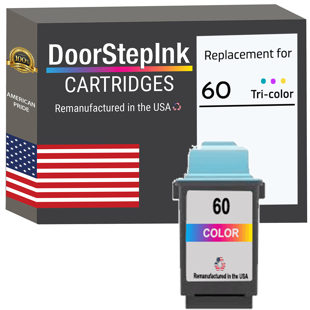 DoorStepInk Remanufactured in the USA Ink Cartridge for Lexmark #60 Color-0