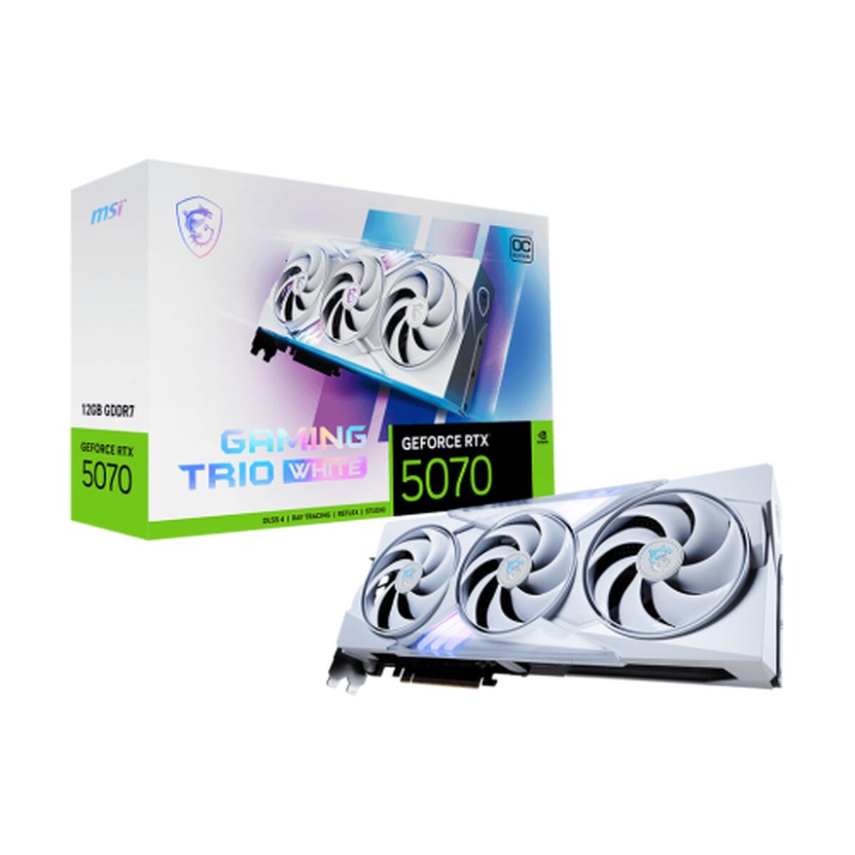 Graphics card MSI GEFORCE RTX 5070 12G GAMING TRIO OC WHITE nvidia geforce rtx 5070 12 GB GDDR6X-14