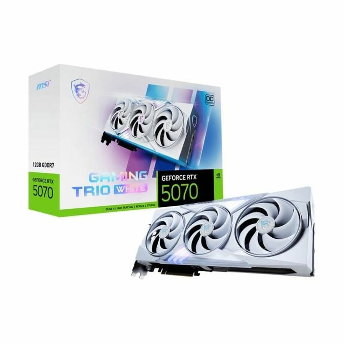 Graphics card MSI GEFORCE RTX 5070 12G GAMING TRIO OC WHITE nvidia geforce rtx 5070 12 GB GDDR6X-0