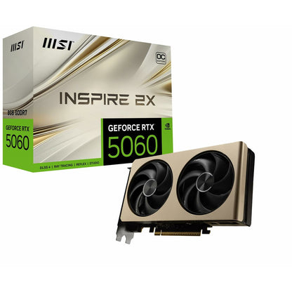 Graphics card MSI GEFORCE RTX 5060 8G INSPIRE 2X OC 8 GB GEFORCE RTX 5060 GDDR6X GDDR7-7