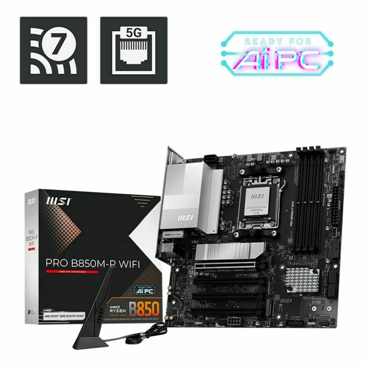 Motherboard MSI PRO B850M-P WIFI AMD AM5-12