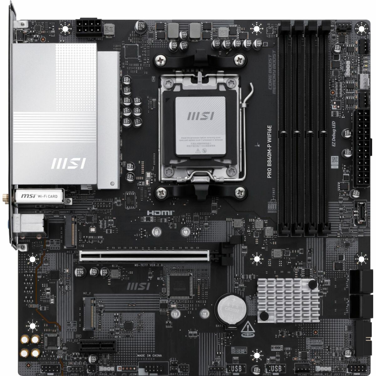 Motherboard MSI PRO B840M-P WIFI6E AMD AM5 AMD-0