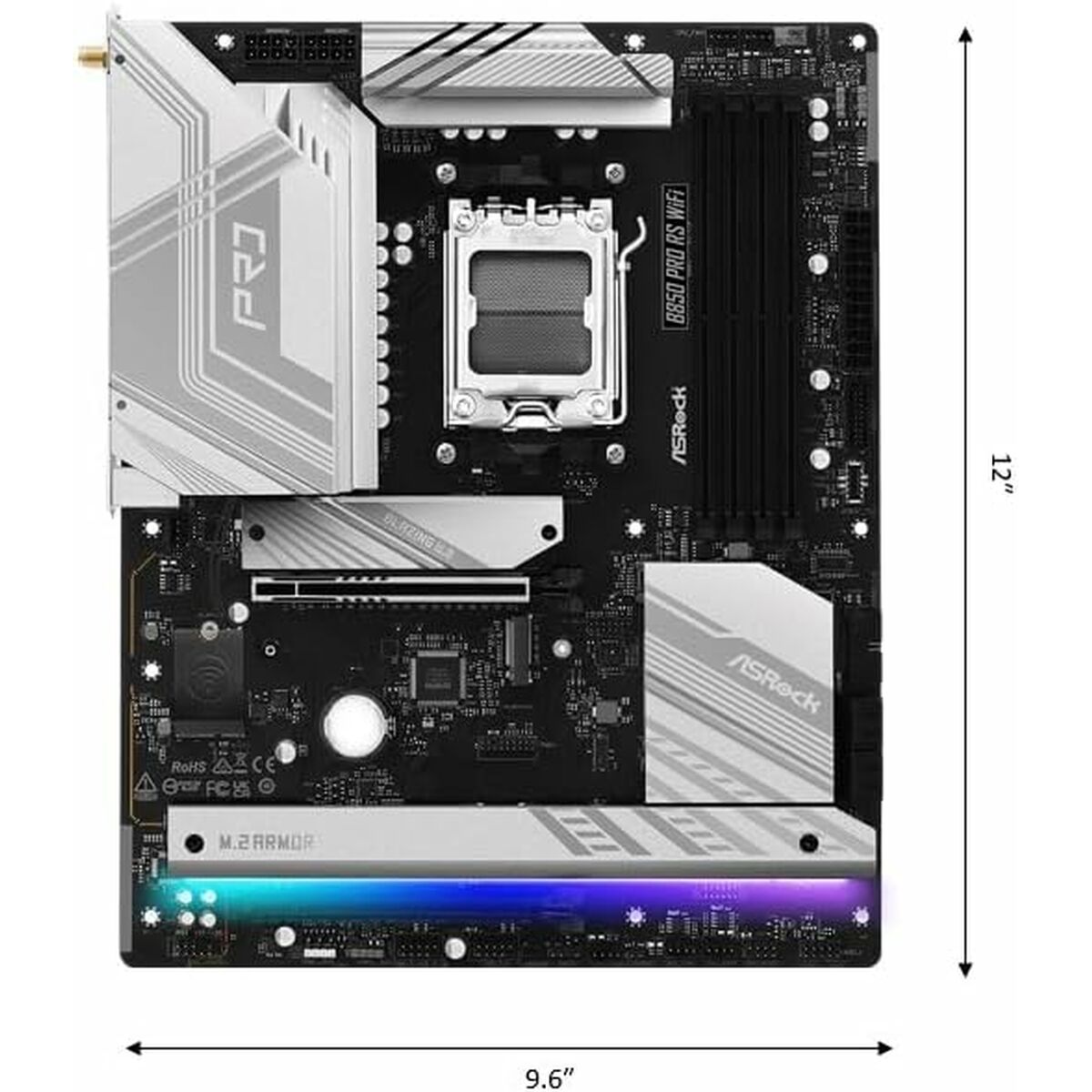 Motherboard ASRock B850 Pro RS WiFi AMD B850 LGA 1151 AMD AM5-2