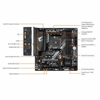Motherboard Gigabyte AMD B550 AMD AMD AM4-13