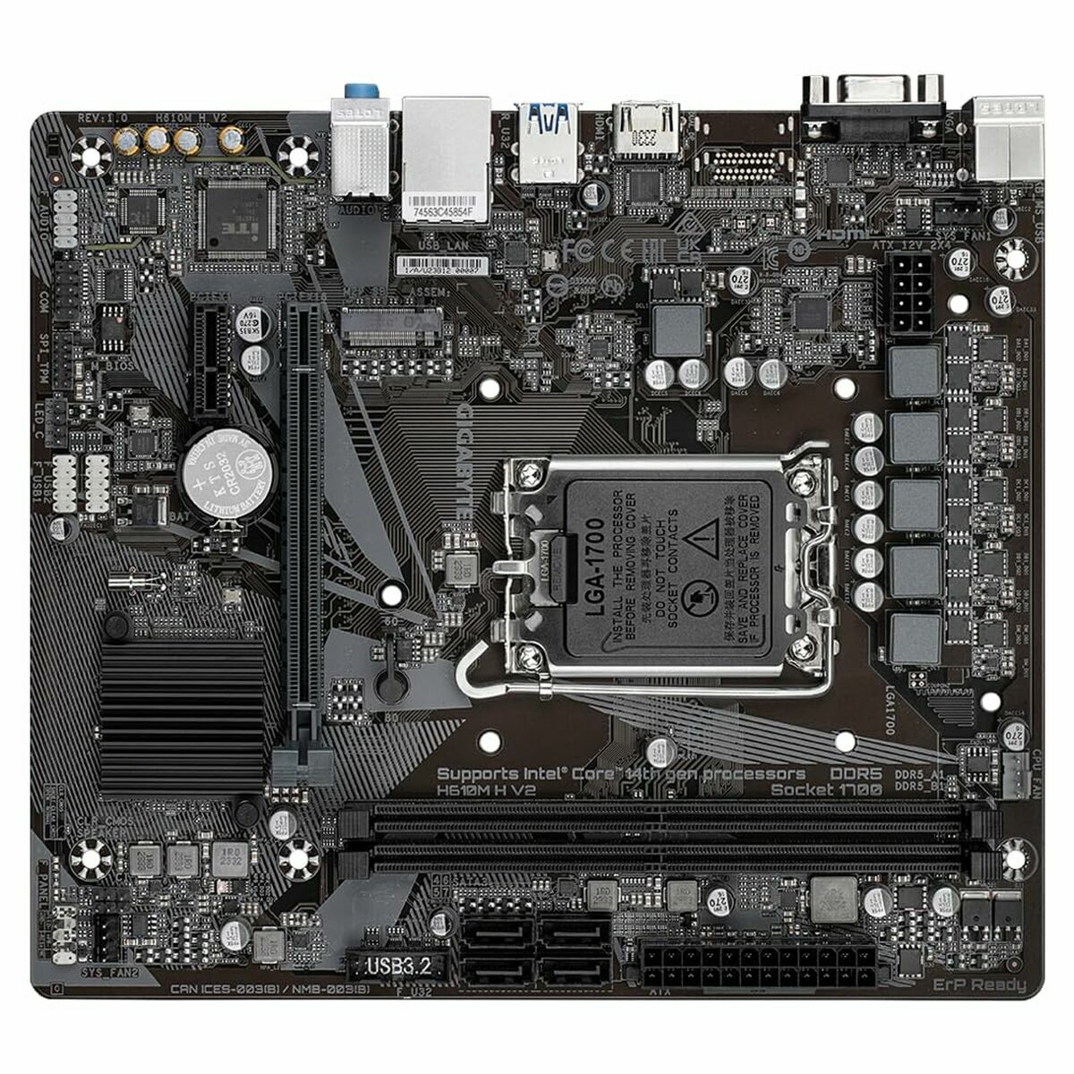 Motherboard Gigabyte H610M H V2 LGA 1700-12