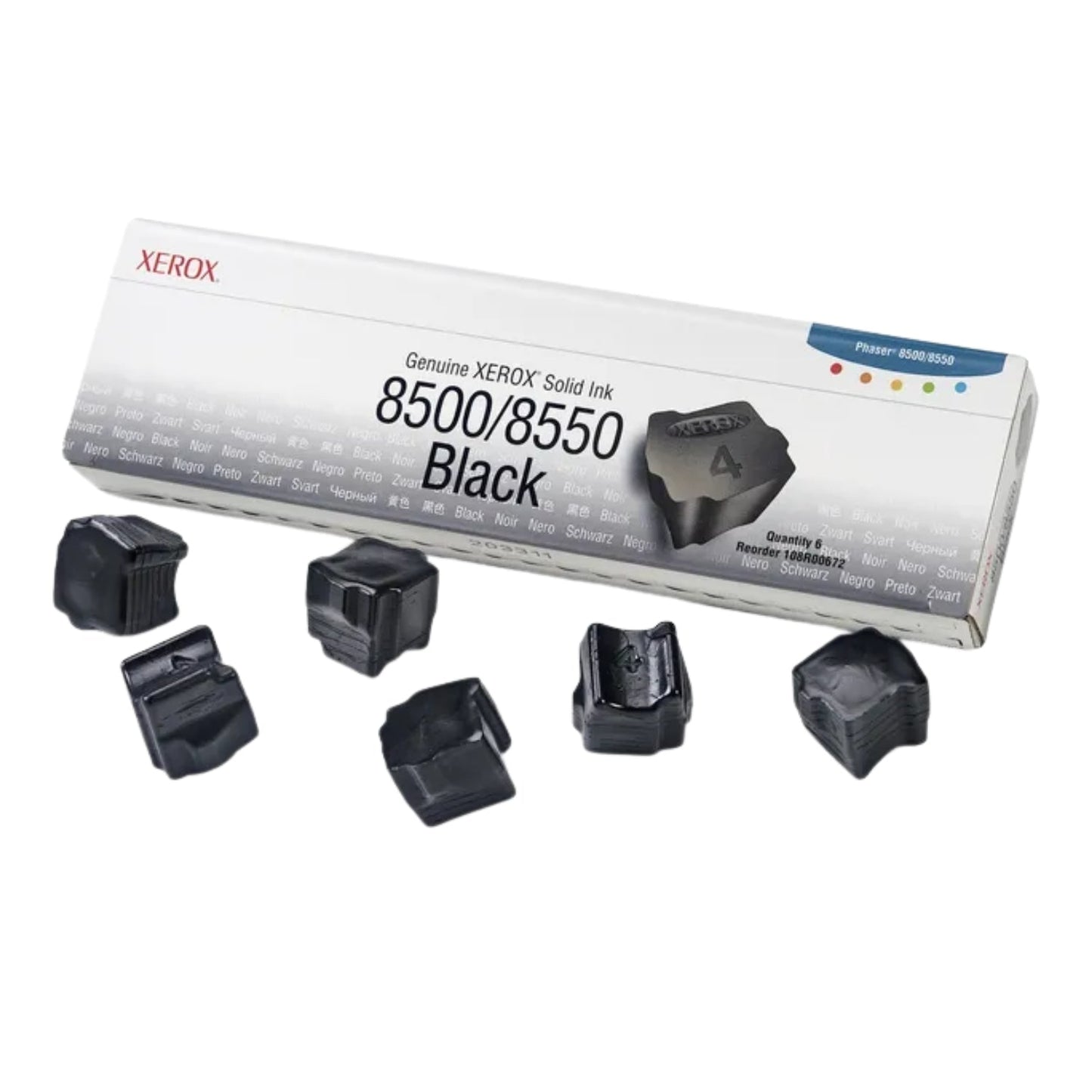 Genuine Xerox Solid Ink 8500/8550 Black (6 sticks) (108R00672)-0