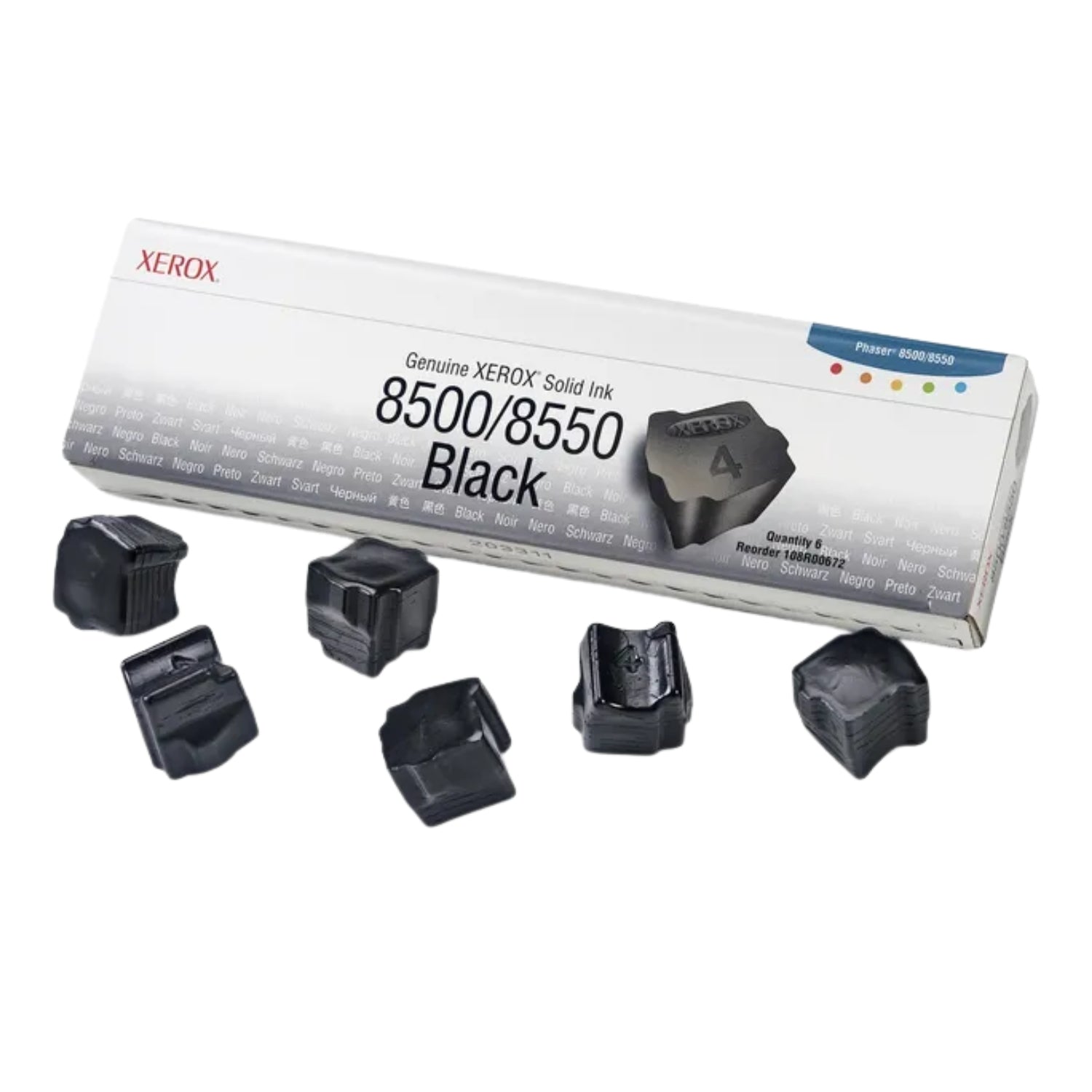 Genuine Xerox Solid Ink 8500/8550 Black (6 sticks) (108R00672)-0